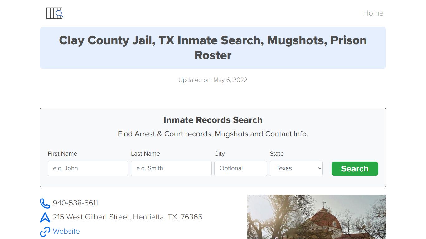 Clay County Jail, TX Inmate Search, Mugshots, Prison Roster